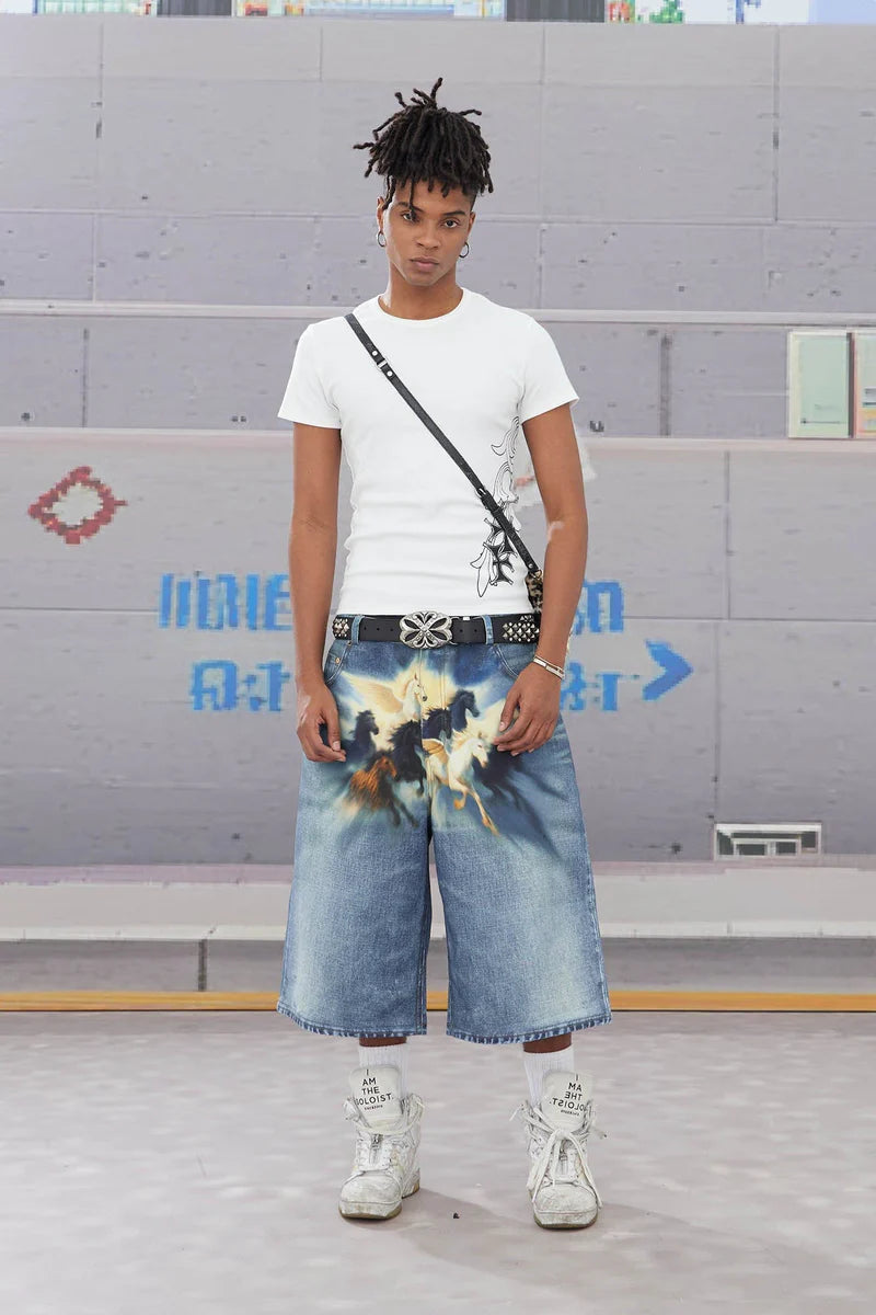 PEGASUS BERMUDA DENIMS SHORTS