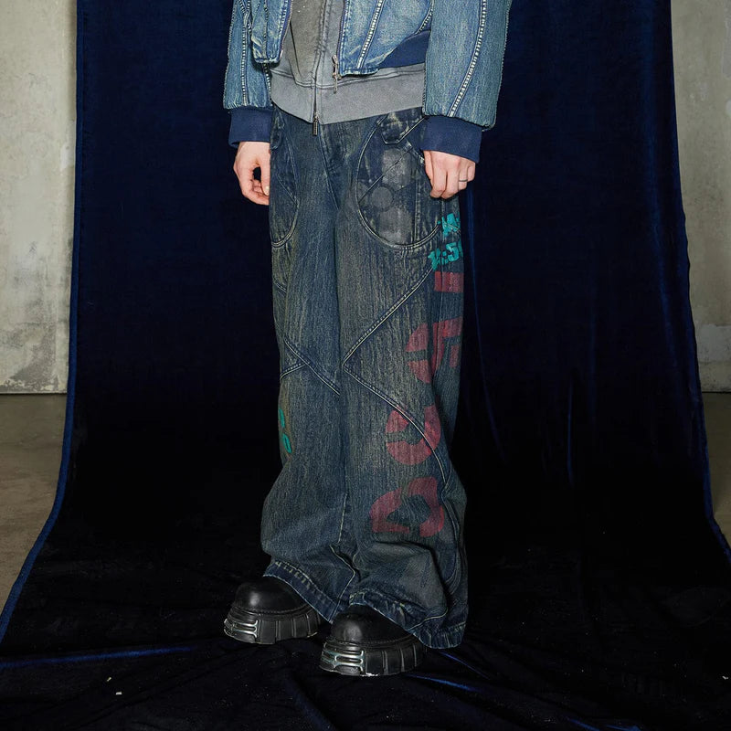 NUCLEAR BAGGY DENIM PANTS
