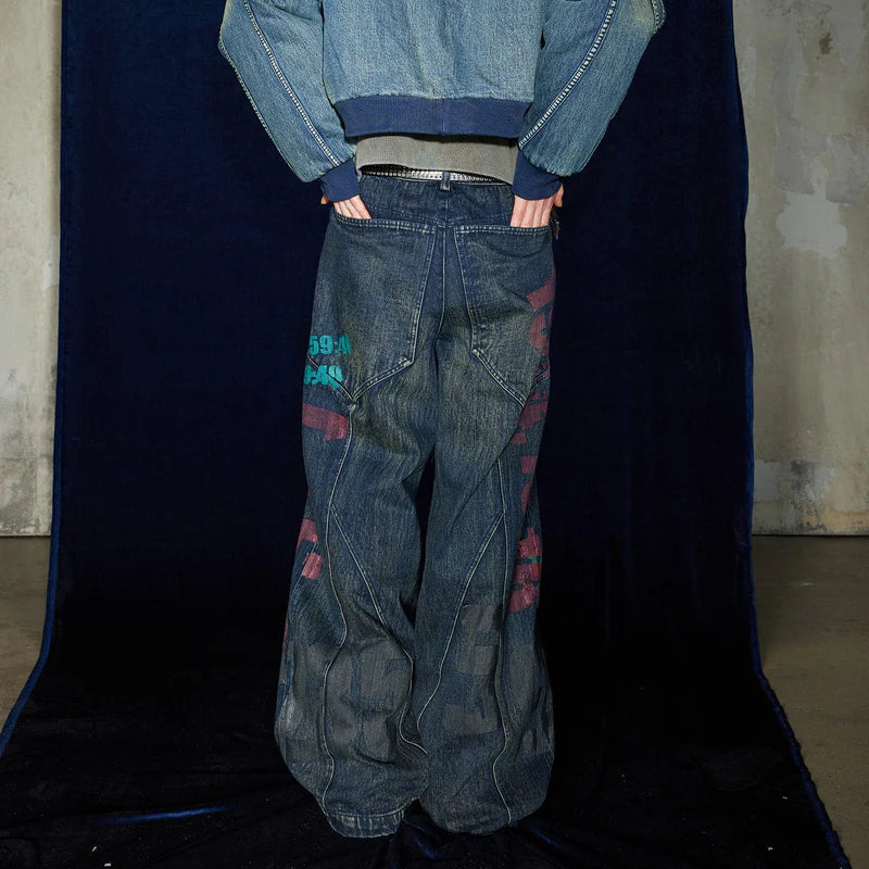 NUCLEAR BAGGY DENIM PANTS