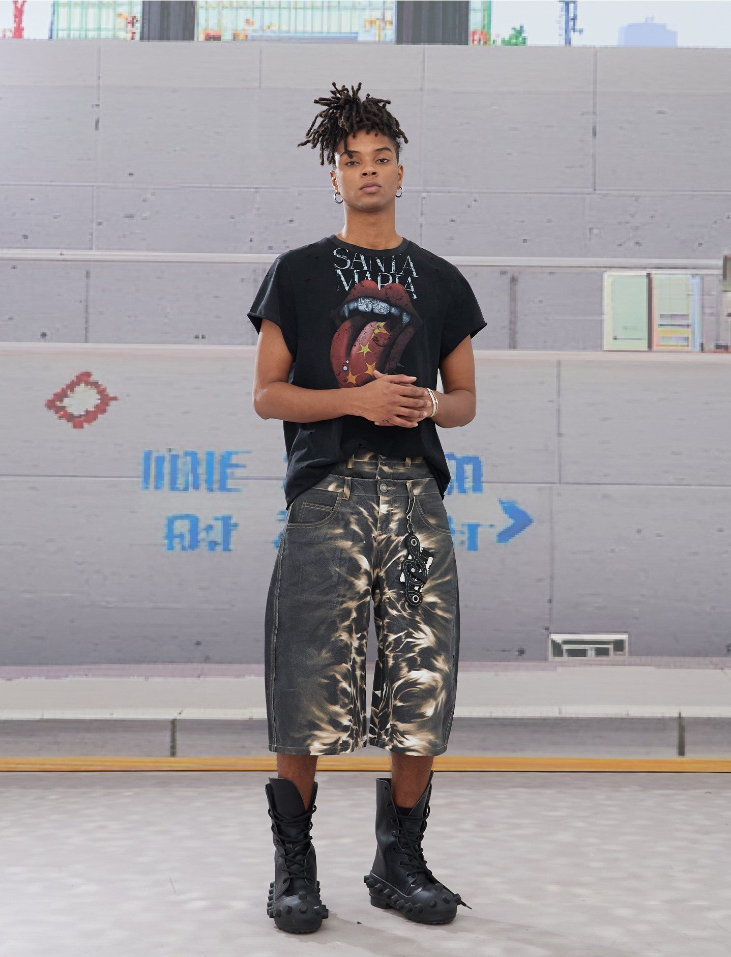 RAZOR GRAPH DENIM SHORTS