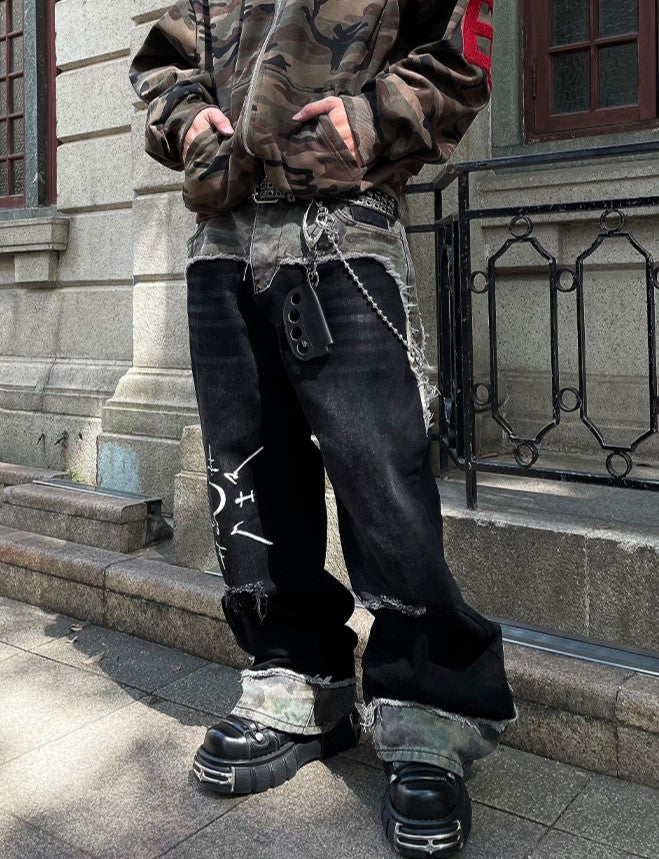 RAW FLAIR DENIM PANTS