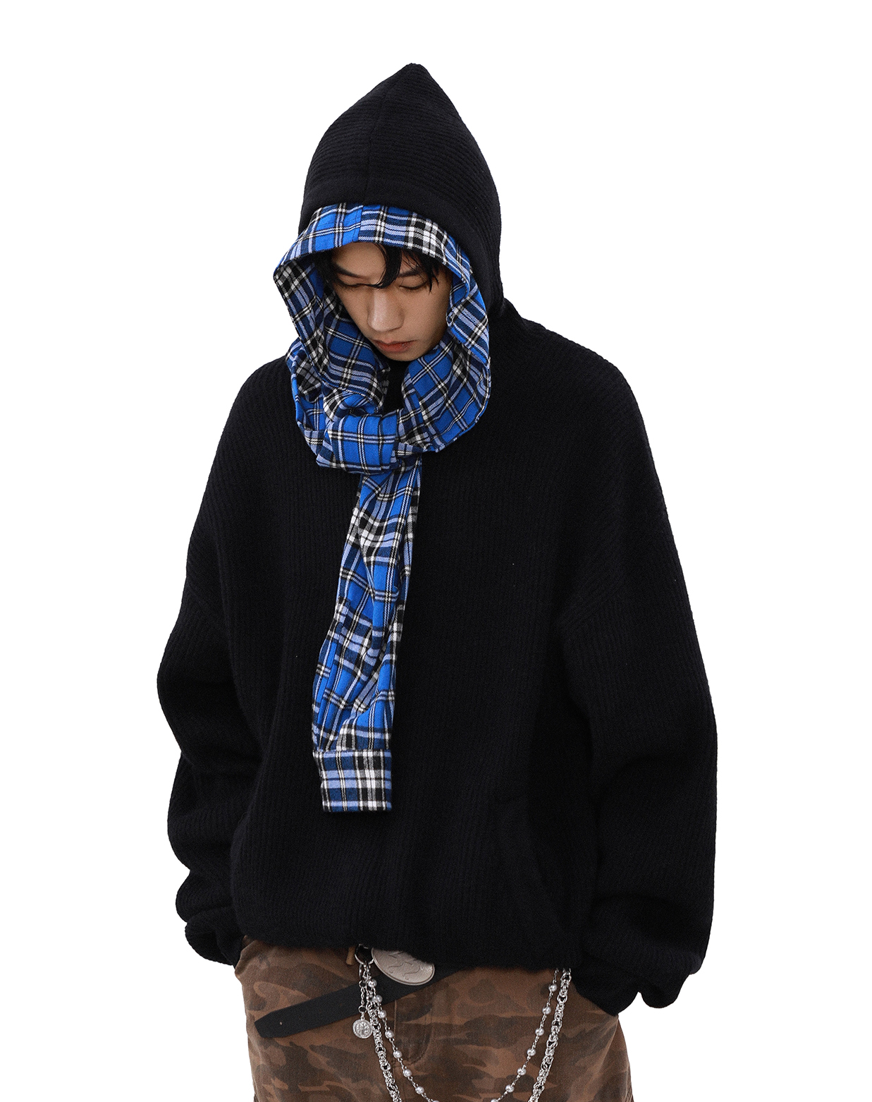 NOMAD DRAPE KNIT HOODIE