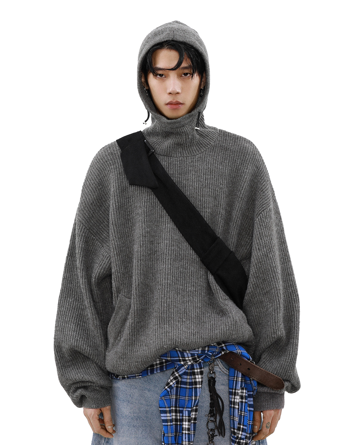 NOMAD DRAPE KNIT HOODIE