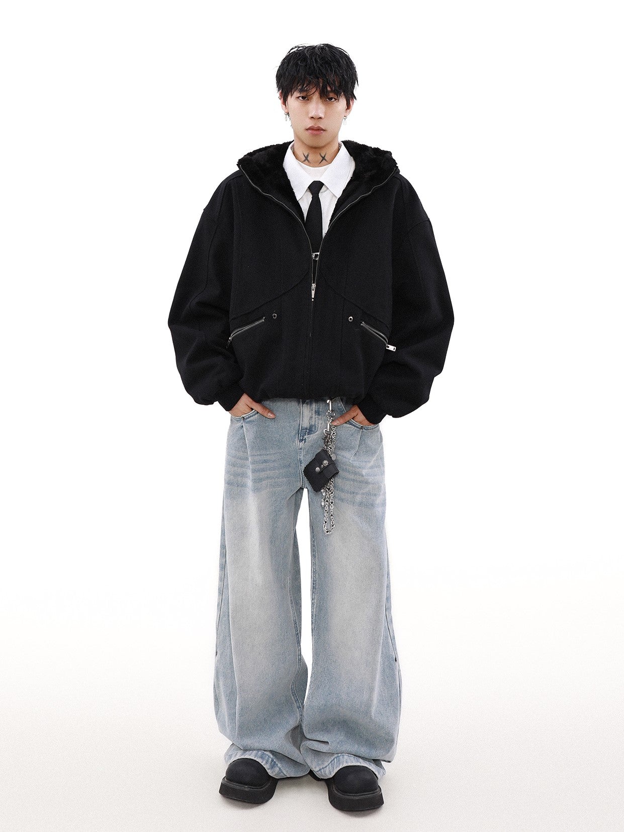 OVERSIZED BOMBER FUR JACKET