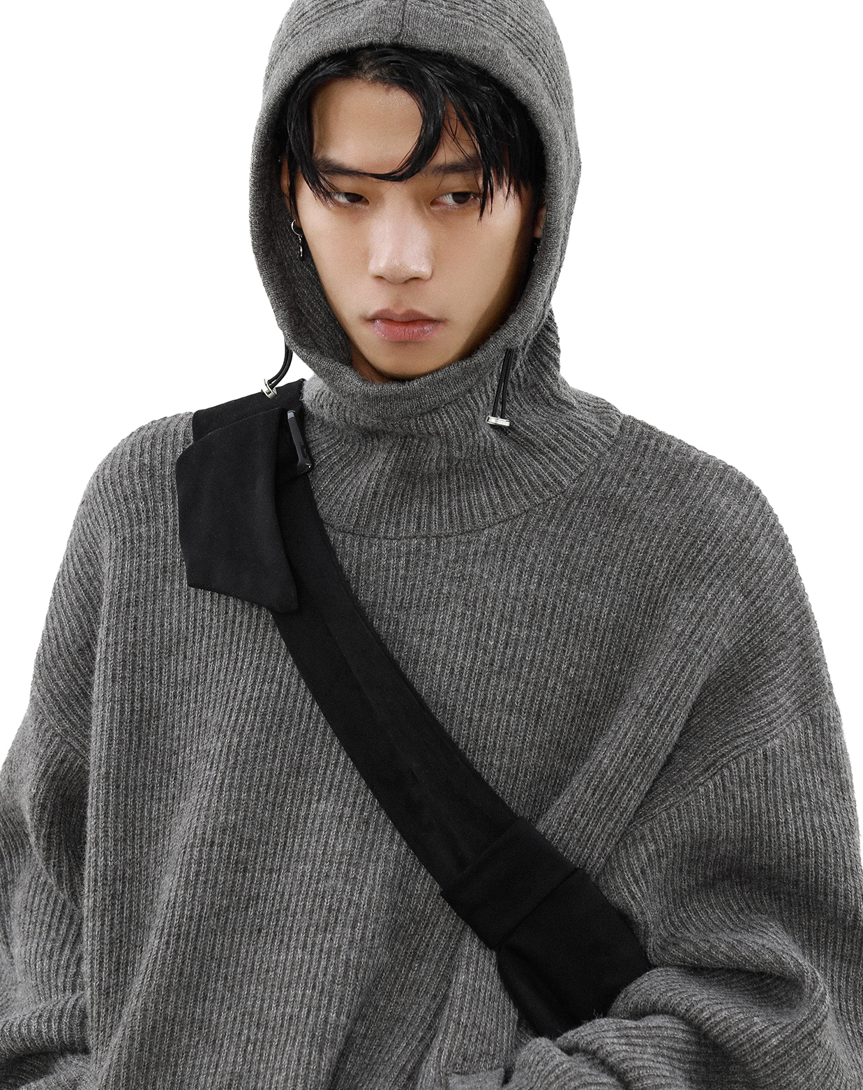 NOMAD DRAPE KNIT HOODIE