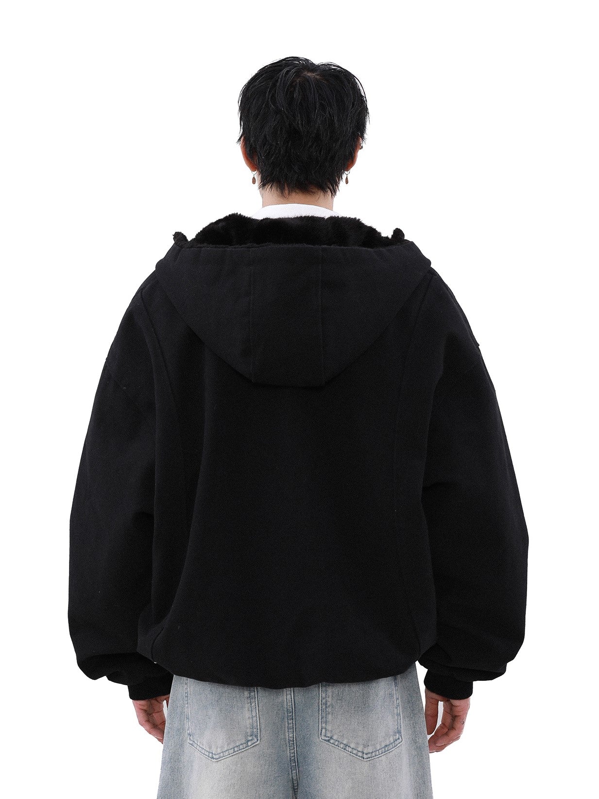 OVERSIZED BOMBER FUR JACKET