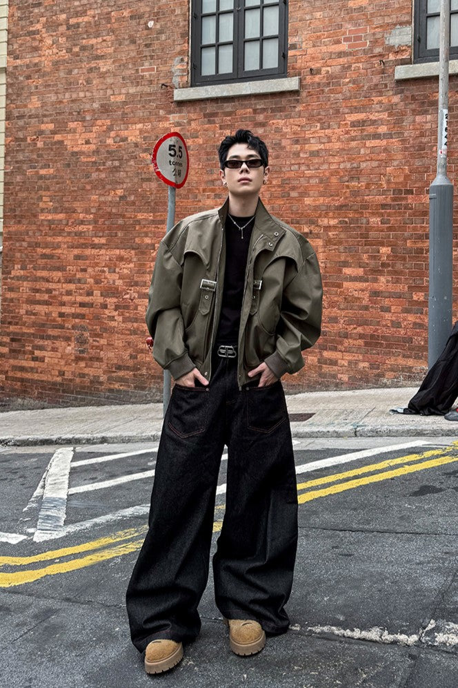 RECONSTRUCT BOX-FIT CROPPED JACKET