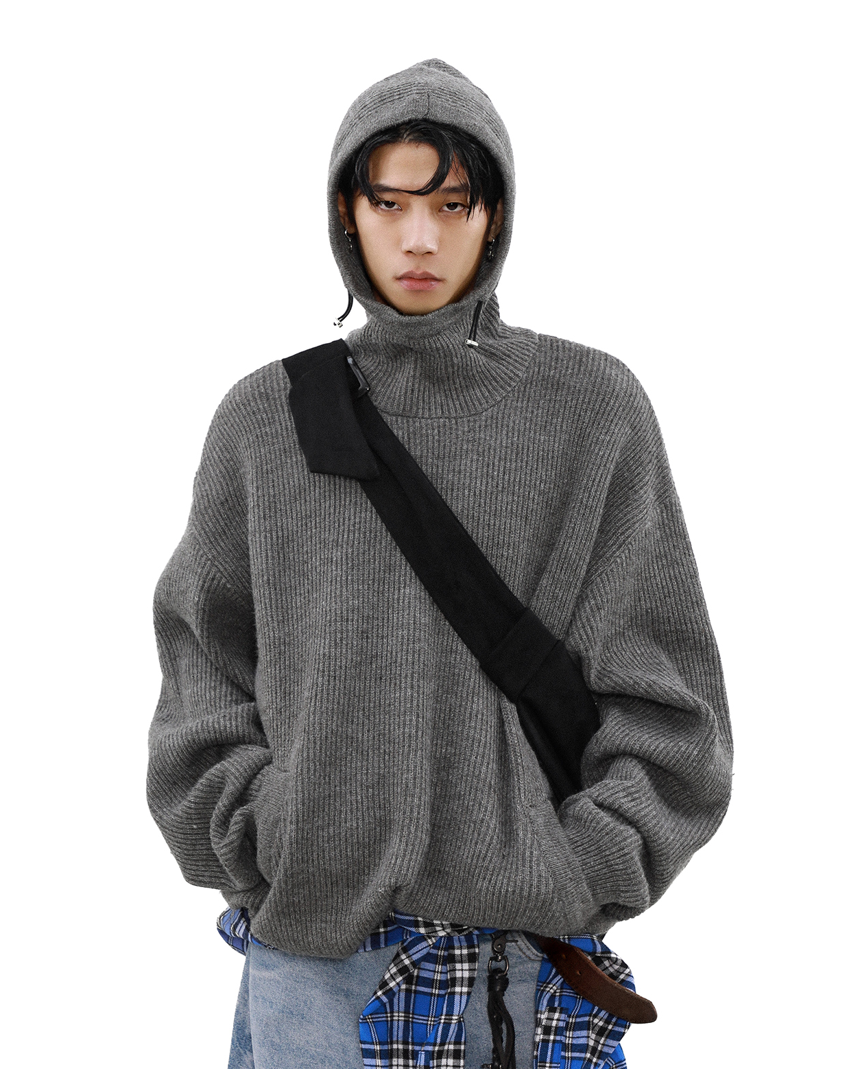 NOMAD DRAPE KNIT HOODIE