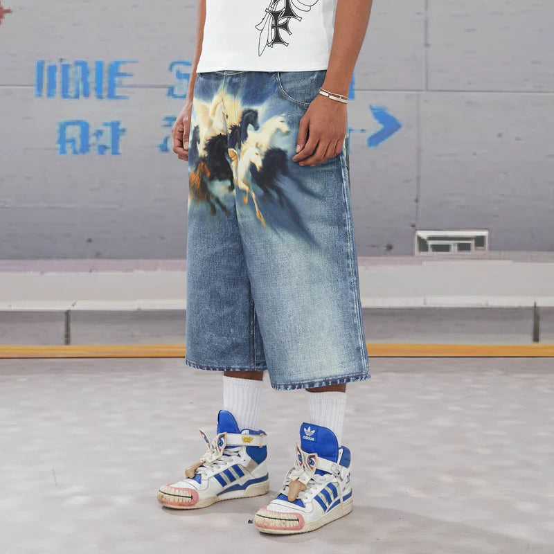 PEGASUS BERMUDA DENIMS SHORTS