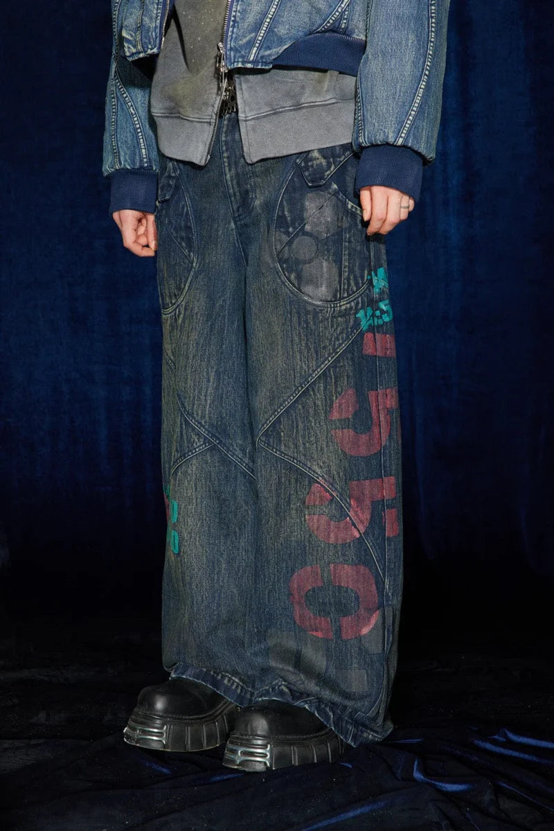 NUCLEAR BAGGY DENIM PANTS