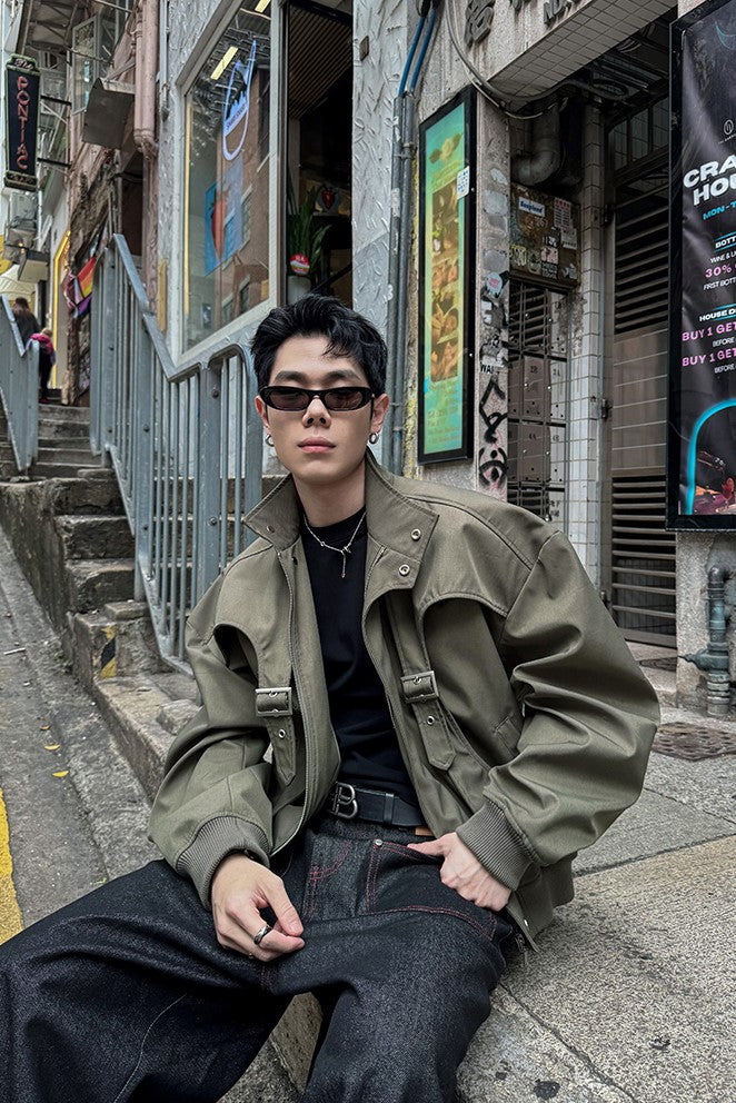 RECONSTRUCT BOX-FIT CROPPED JACKET