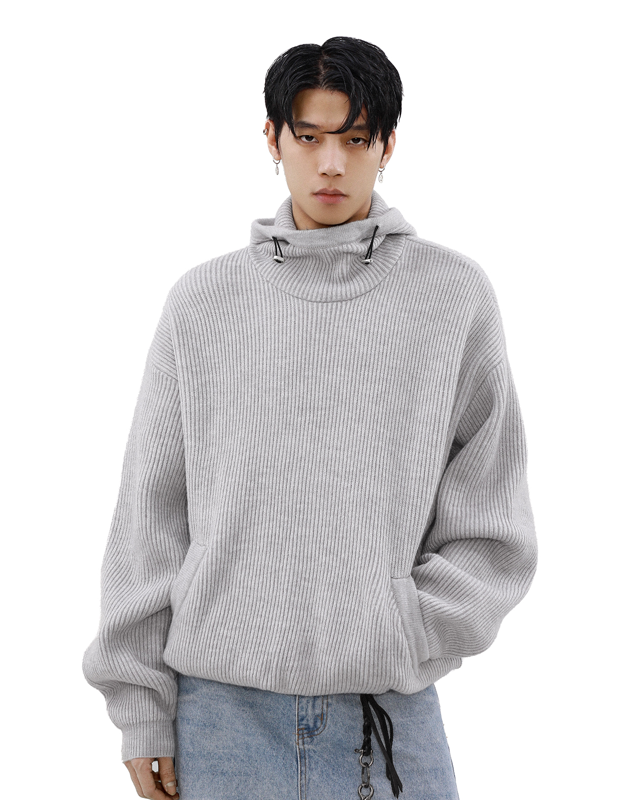 NOMAD DRAPE KNIT HOODIE