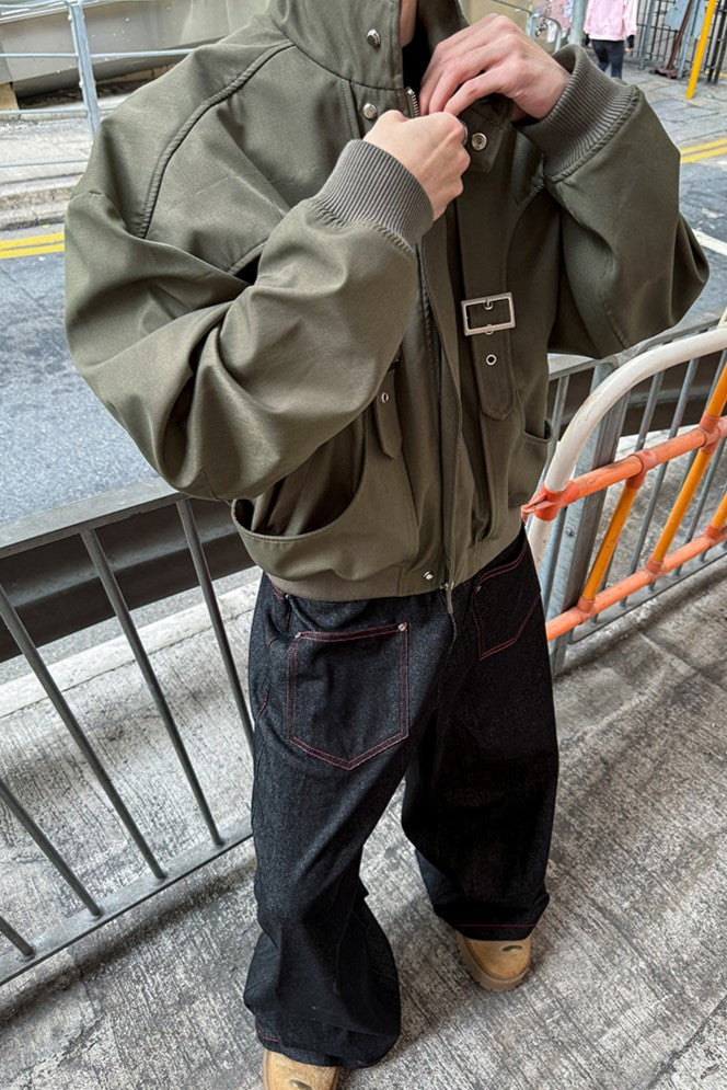 RECONSTRUCT BOX-FIT CROPPED JACKET