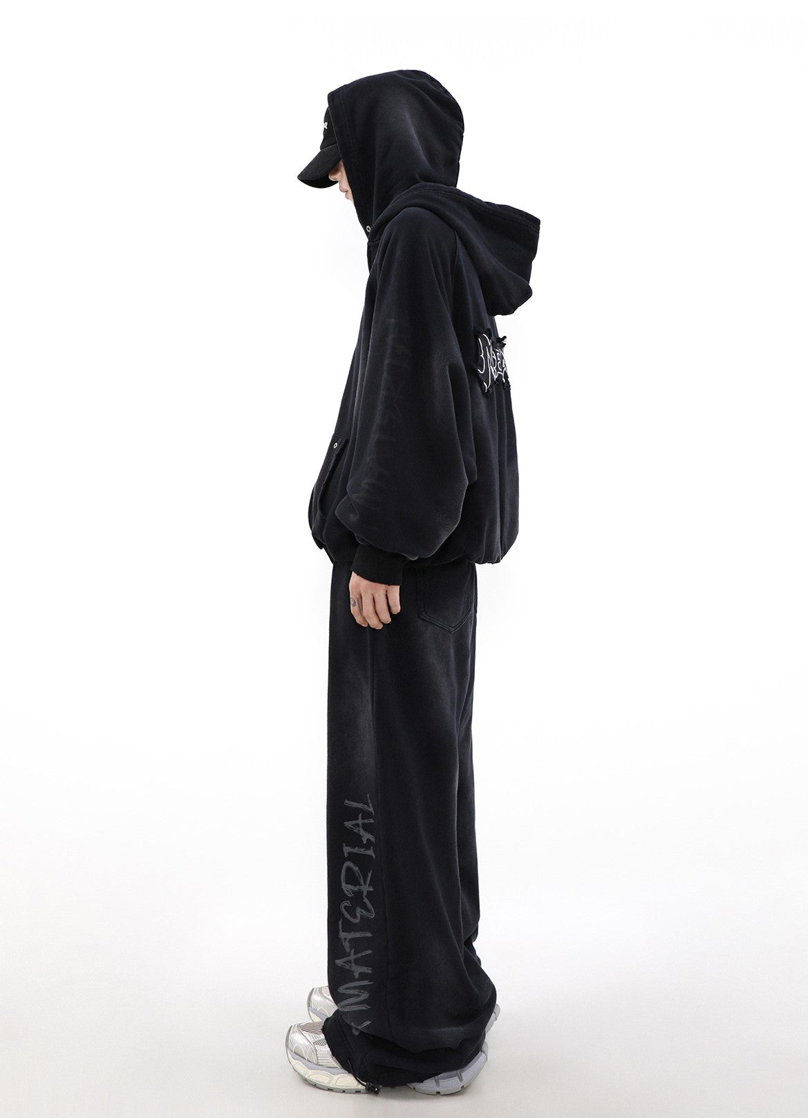 ACID WASHED ZIP HOODIE