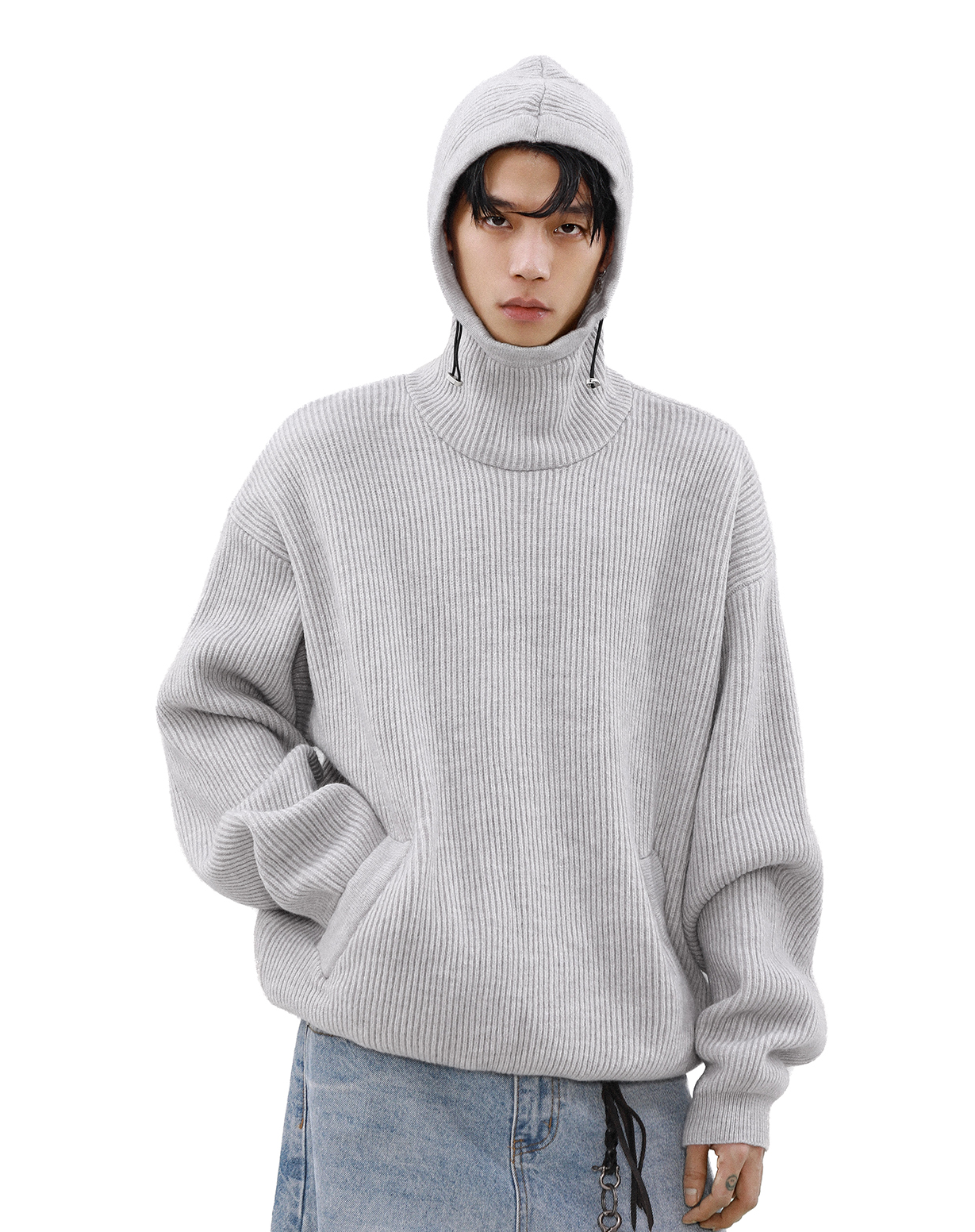 NOMAD DRAPE KNIT HOODIE