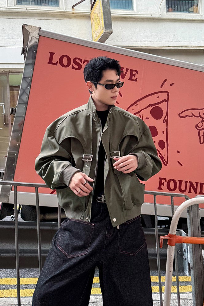 RECONSTRUCT BOX-FIT CROPPED JACKET