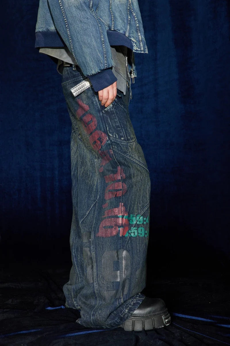 NUCLEAR BAGGY DENIM PANTS