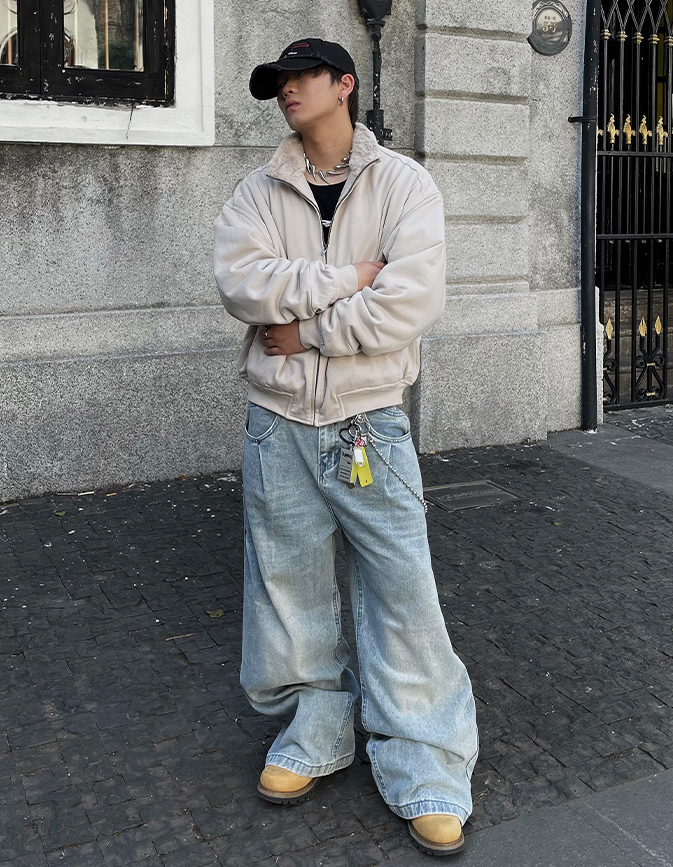 VELVET STAND COLLAR JACKET