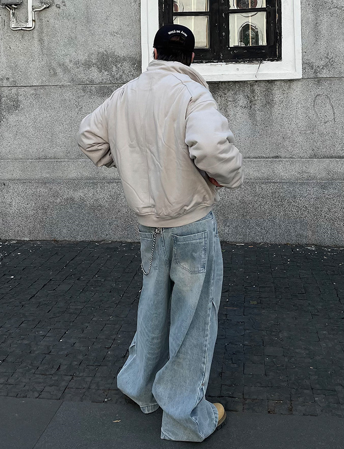 VELVET STAND COLLAR JACKET