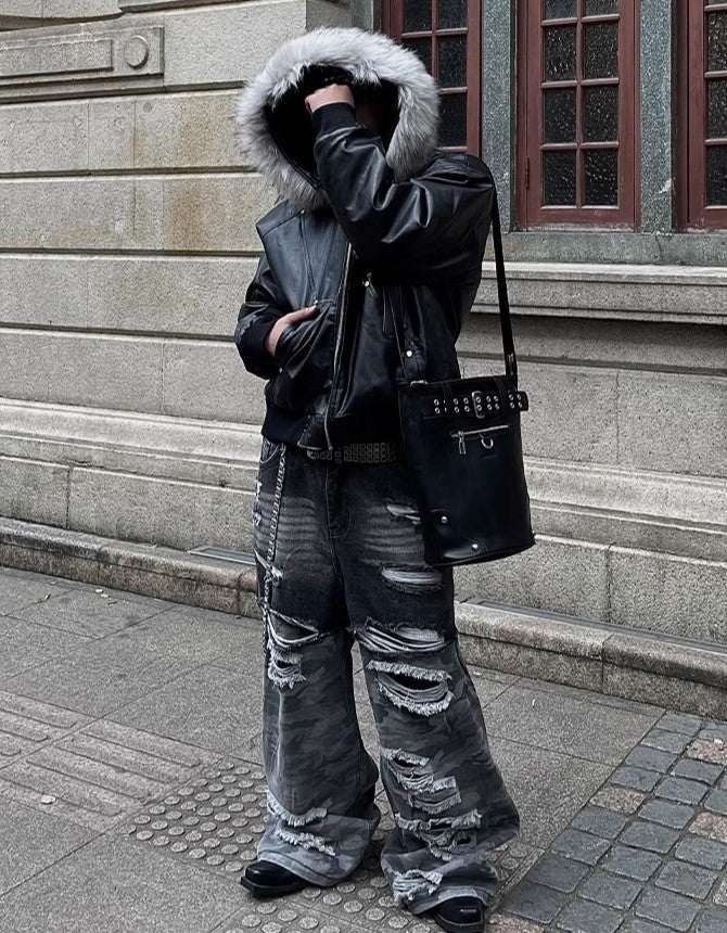 FUR HAVOC BOMBER JACKET