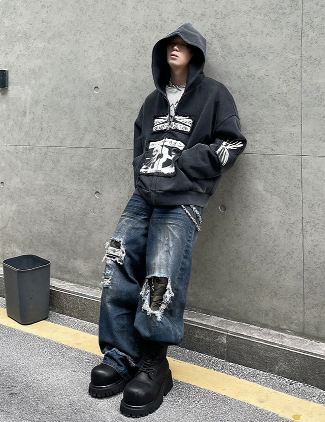 EVA RELIC DAMAGED HOODIE