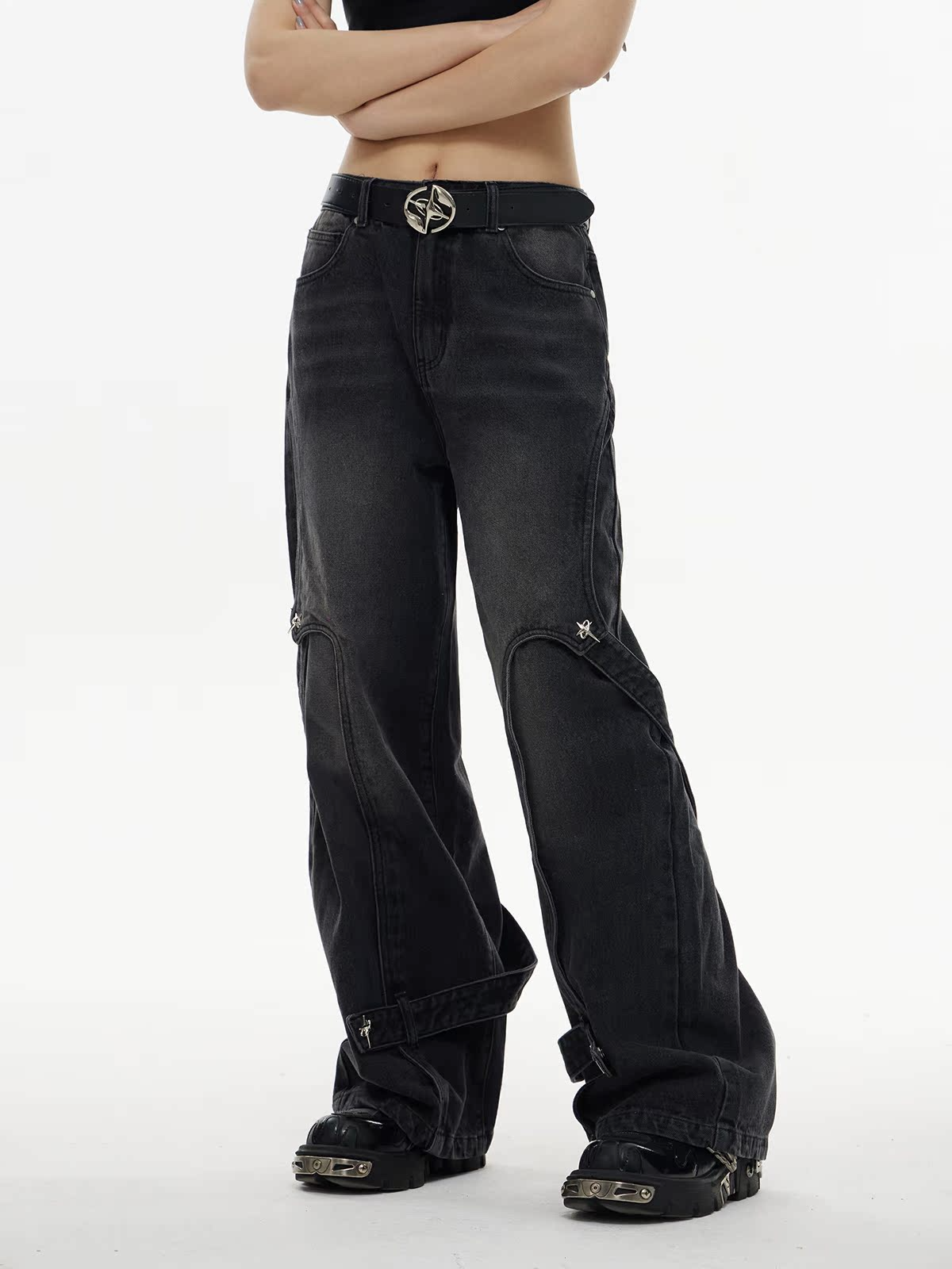 MERIDIAN STITCH DENIM PANTS