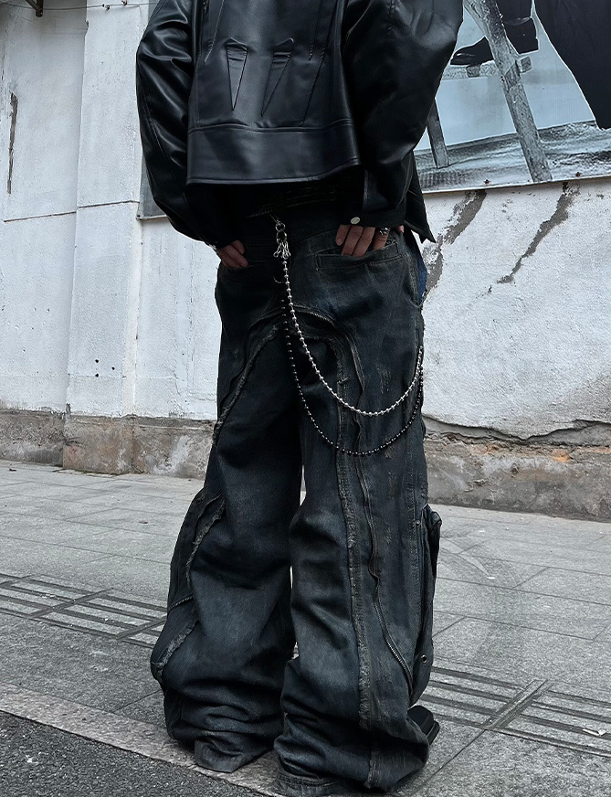 ROGUE WASHED BAGGY DENIM PANTS