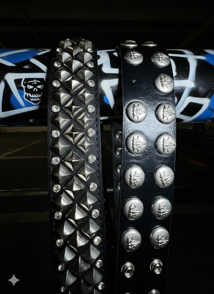 HIGHEND RHINESTONES BACKLE LEATHER BELT