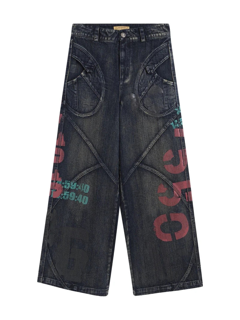 NUCLEAR BAGGY DENIM PANTS