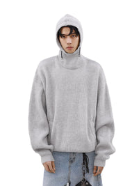 NOMAD DRAPE KNIT HOODIE