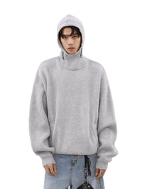 NOMAD DRAPE KNIT HOODIE