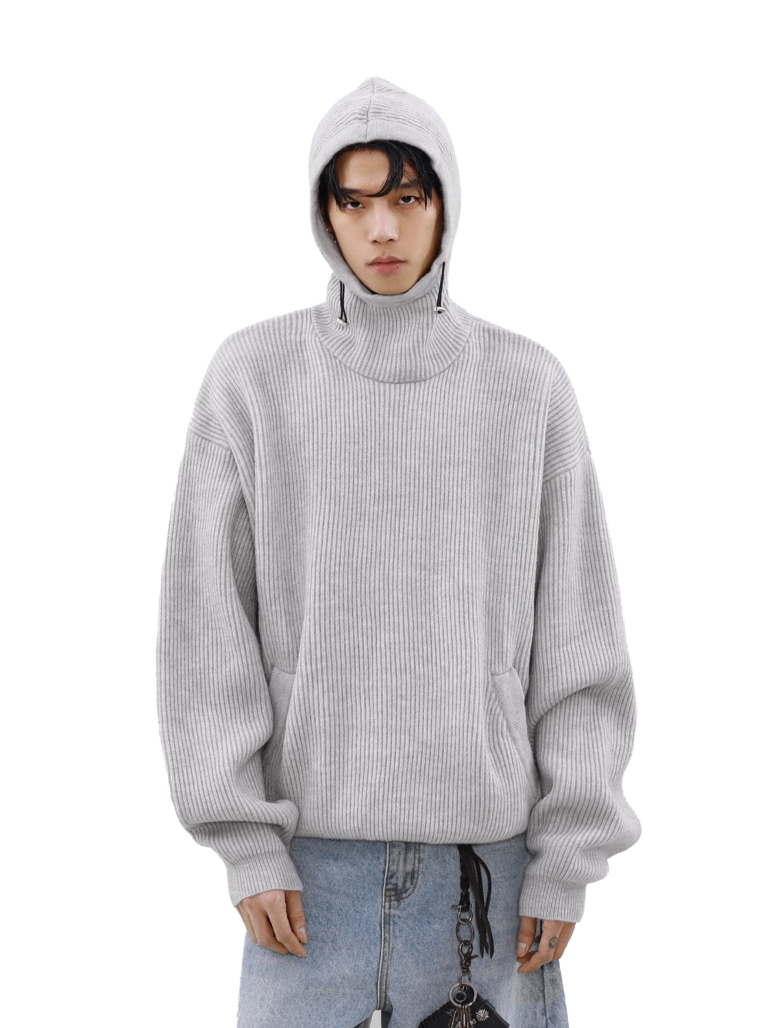 NOMAD DRAPE KNIT HOODIE