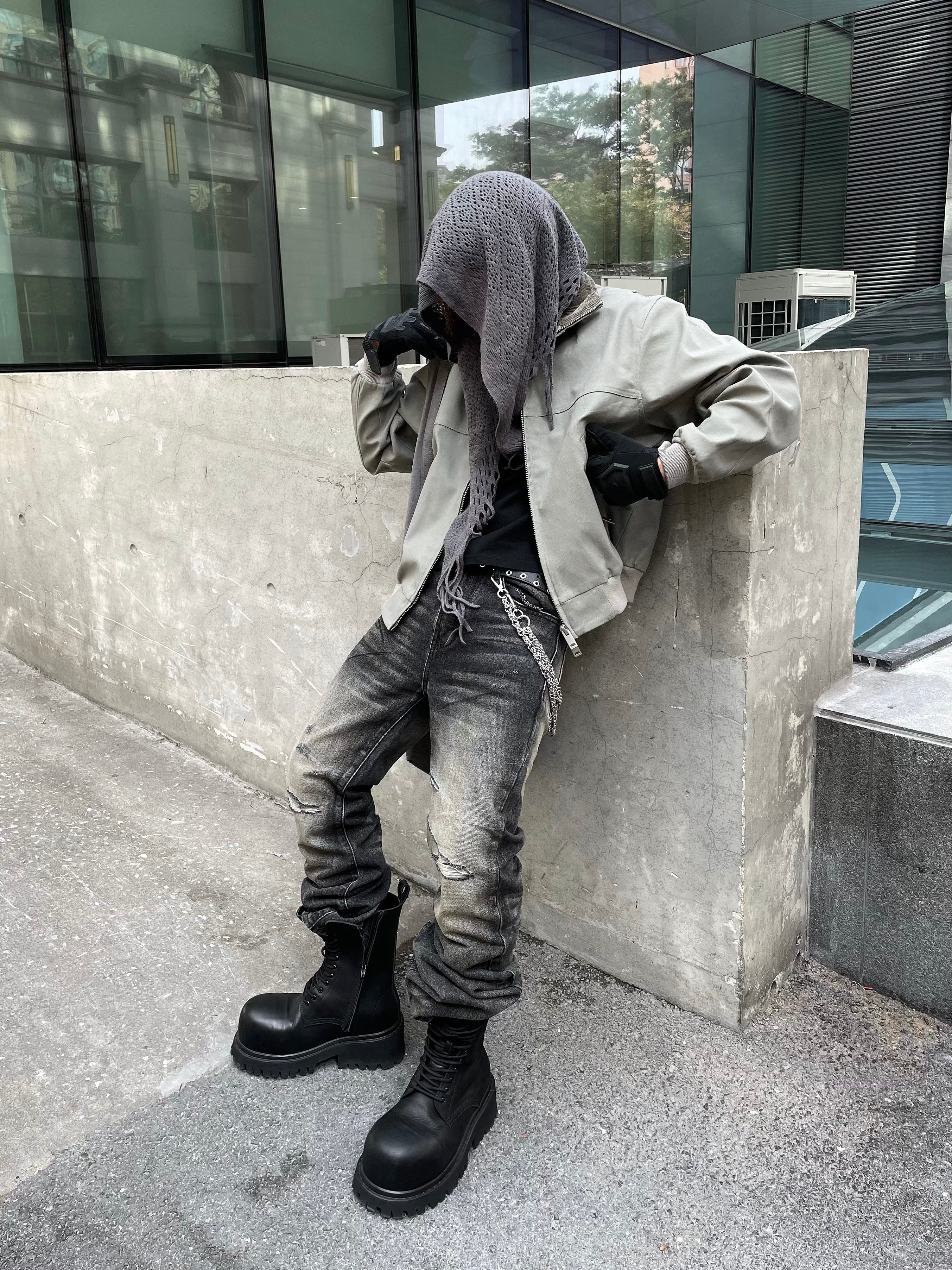 RUGGED DAMAGE DENIM PANTS