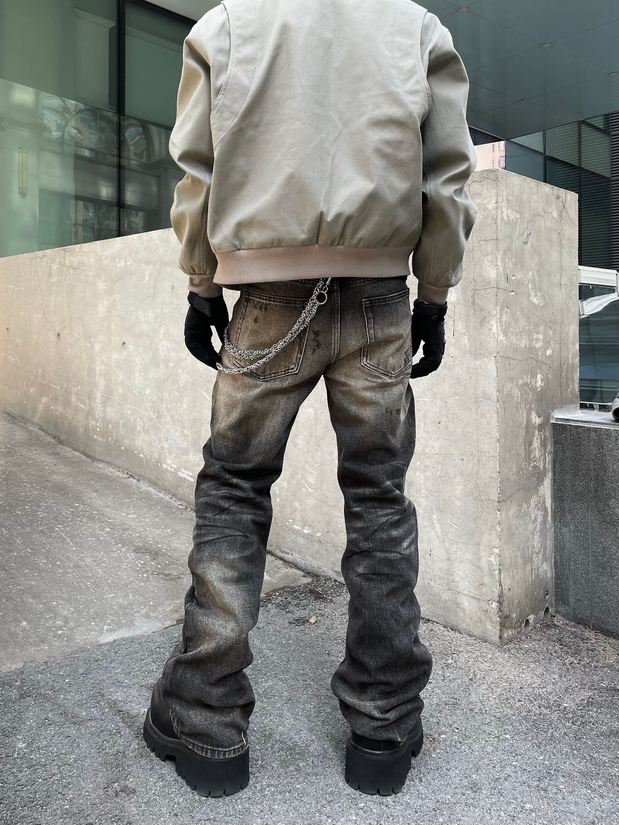 RUGGED DAMAGE DENIM PANTS