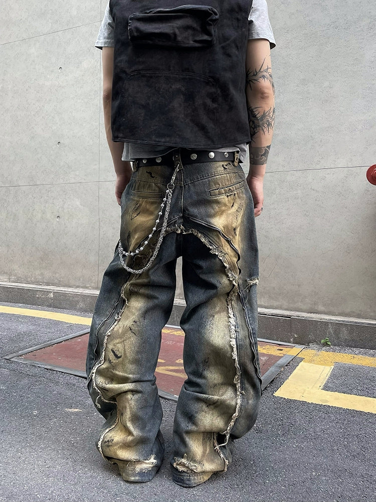 FERAL STRUCT BAGGY DENIM PANTS