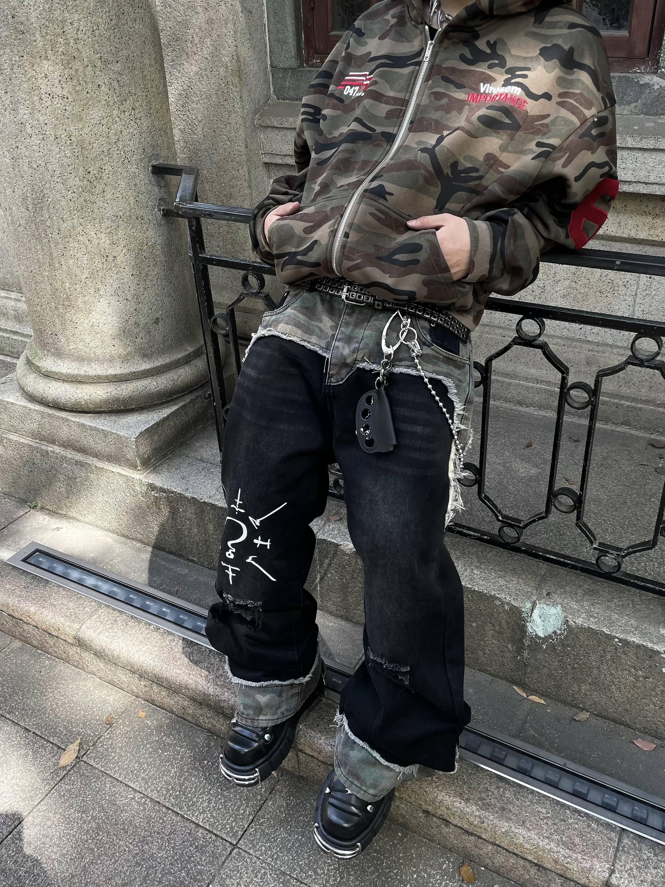 RAW FLAIR DENIM PANTS