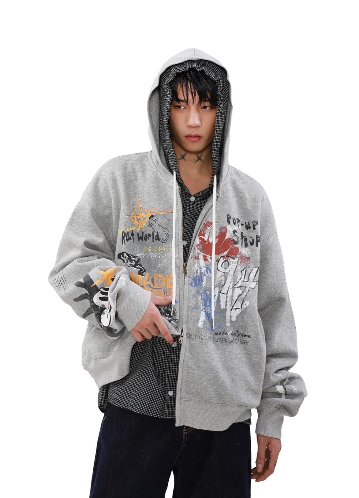 GRAFFITI ZIP HOODIE