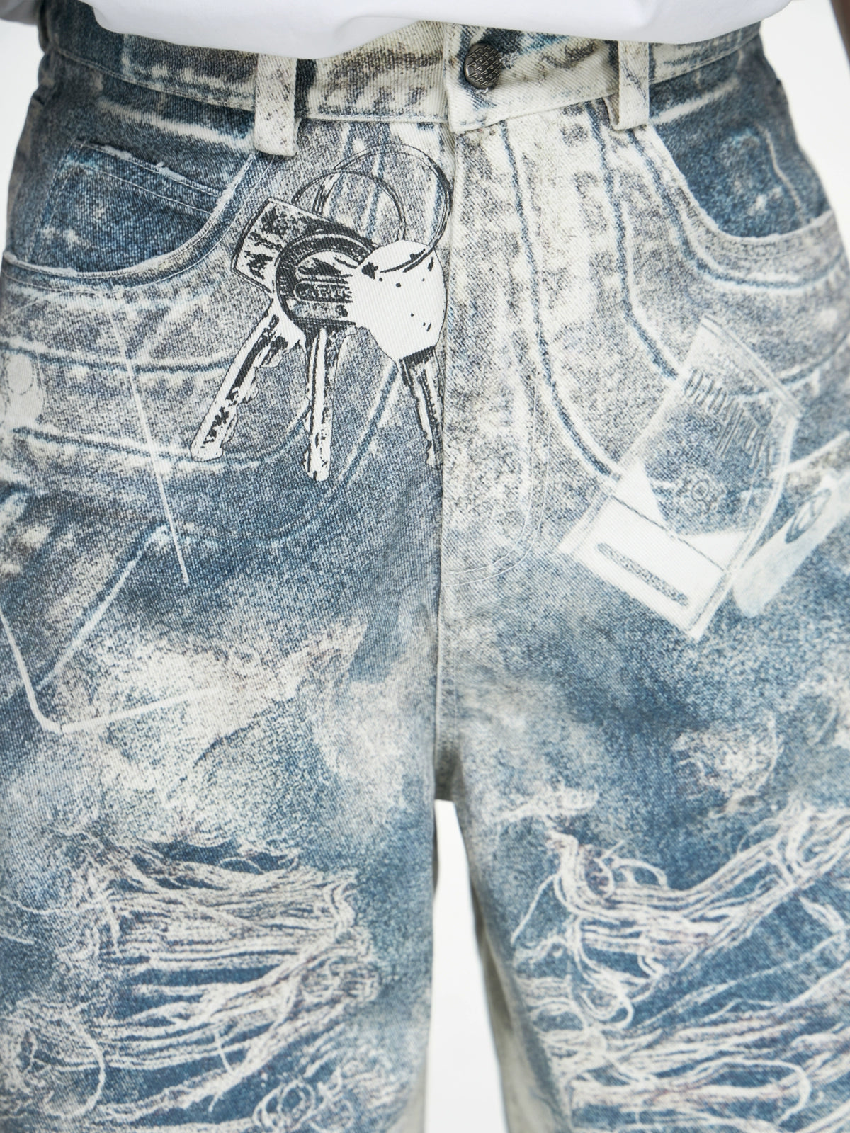 COBALT DENIM PANTS