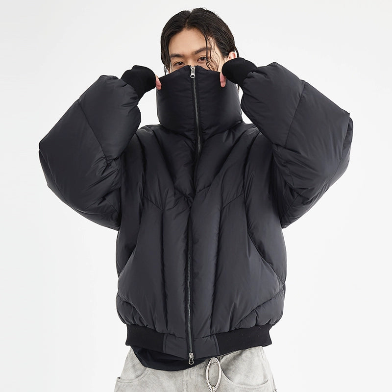 HIGH NECK CROPPED PUFFER JACKET