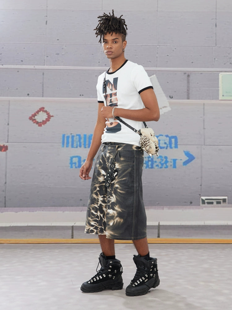 RAZOR GRAPH DENIM SHORTS