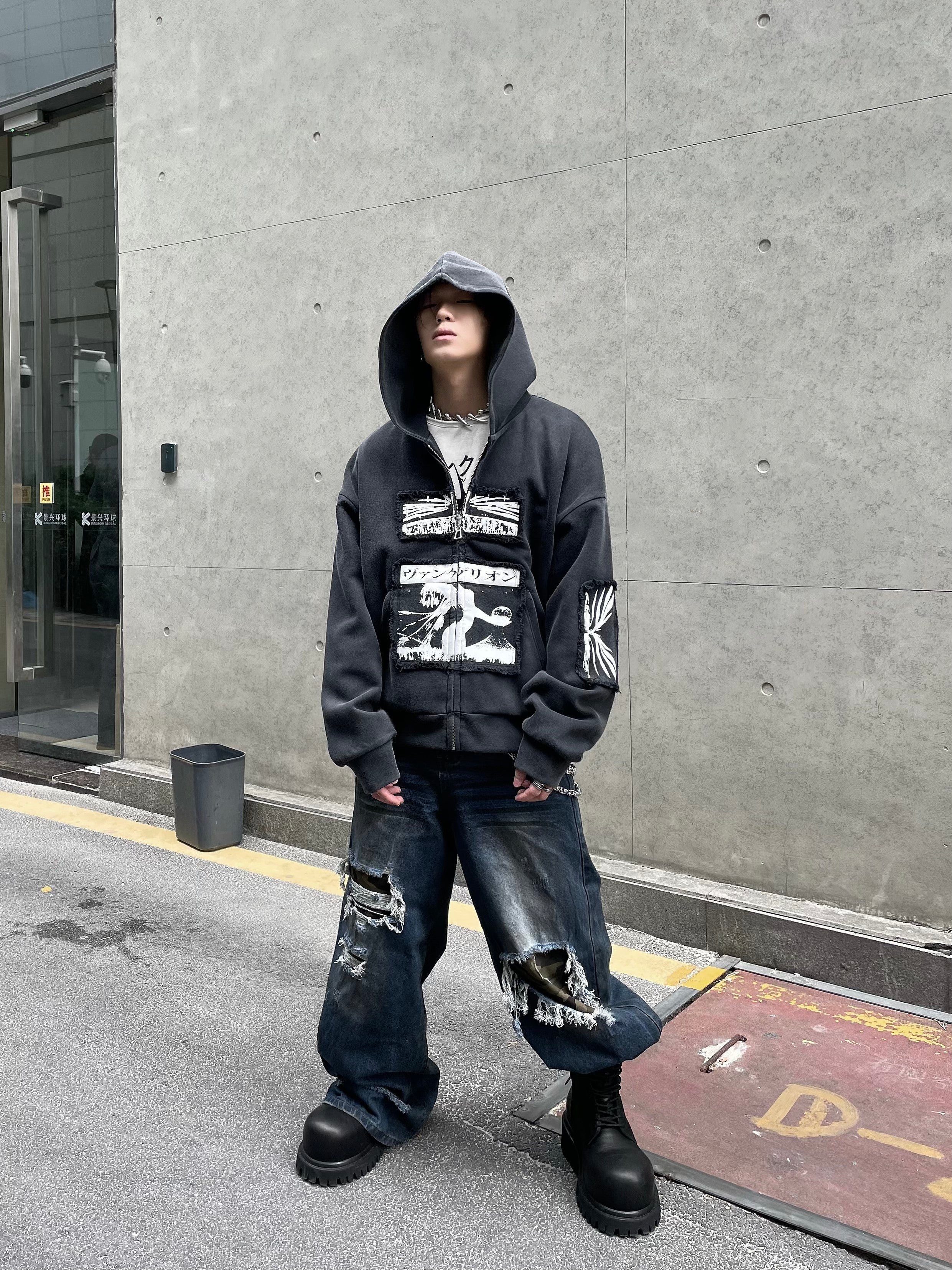EVA RELIC DAMAGED HOODIE