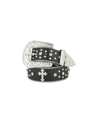 CROSS RHINESTONE WESTERN BELT