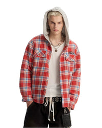 HIGHLAND PLAID HOODED SHIRT JACKET
