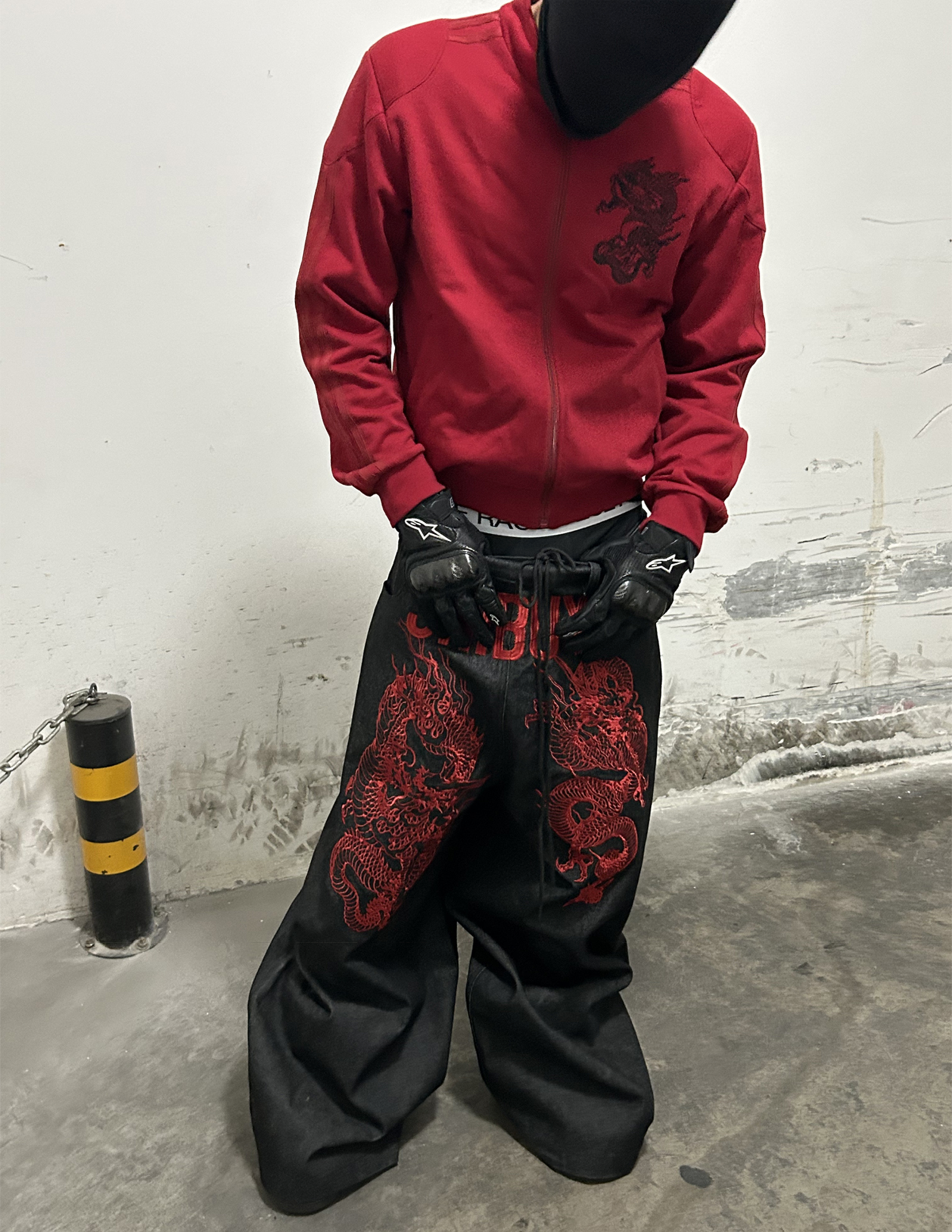 SCARLET BAGGY DENIM PANTS
