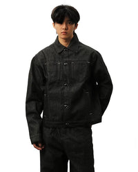 TONAL STITCH DENIM TRUCKER JACKET