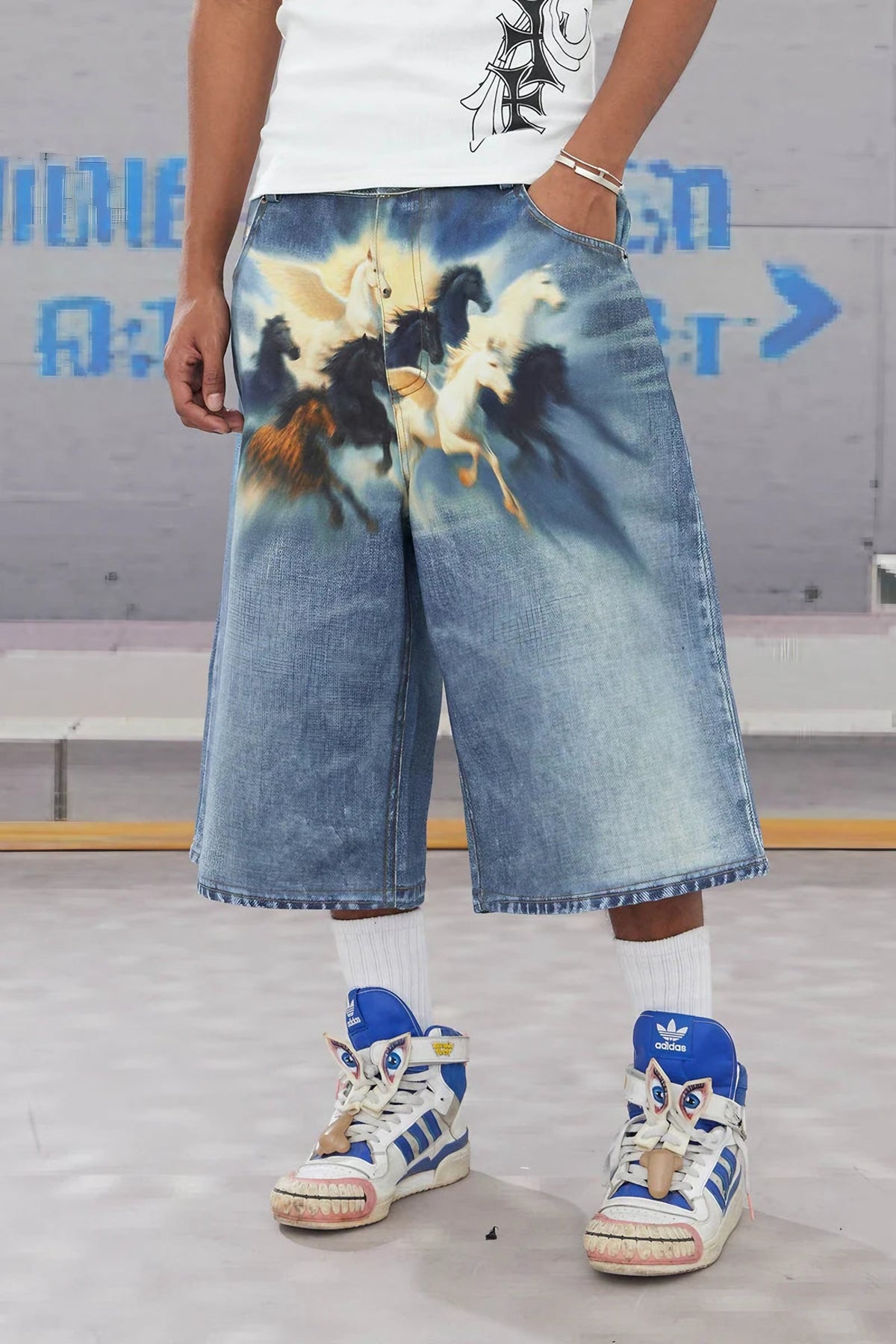 PEGASUS BERMUDA DENIMS SHORTS