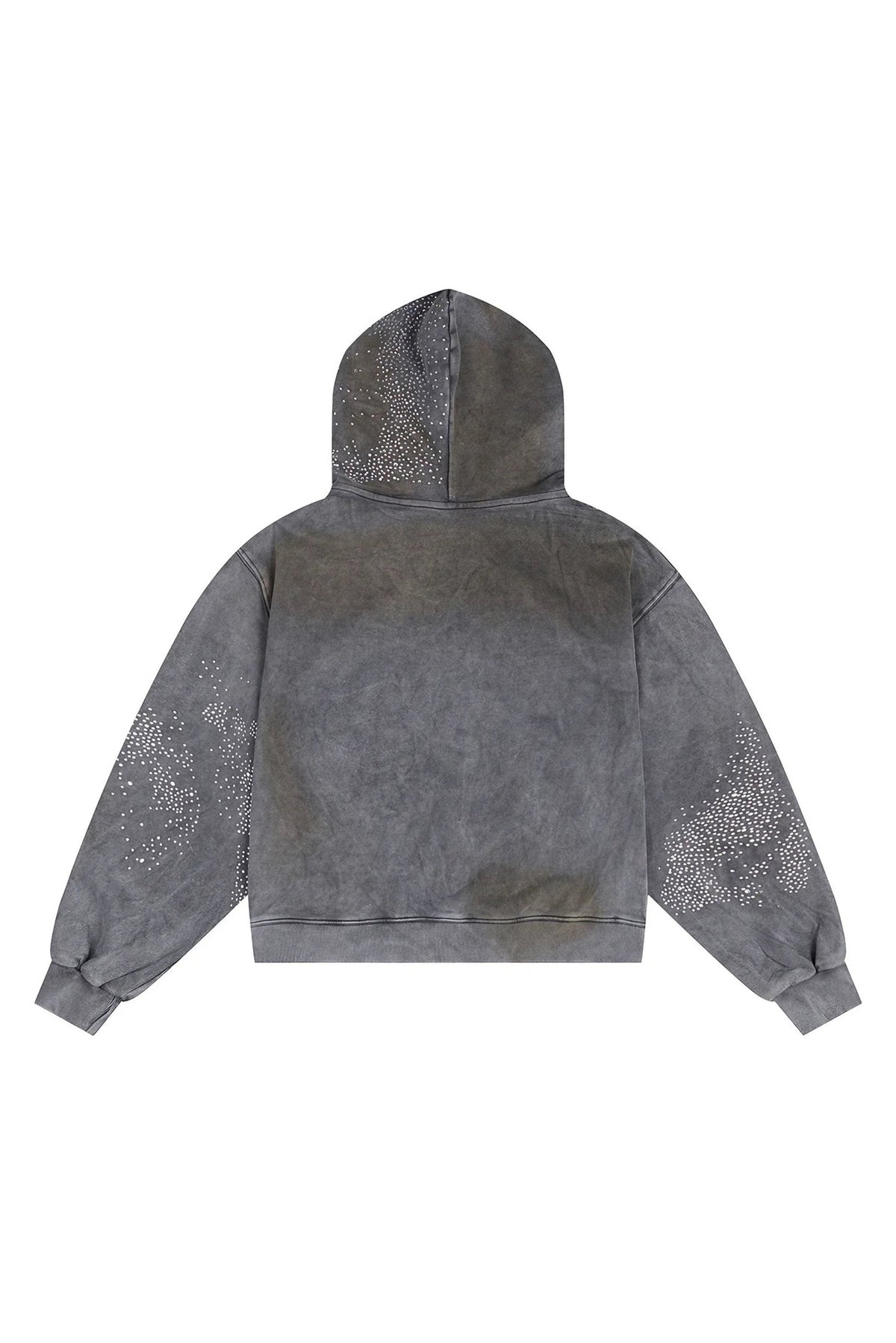 RHINESTONES ZIP-UP HOODIE