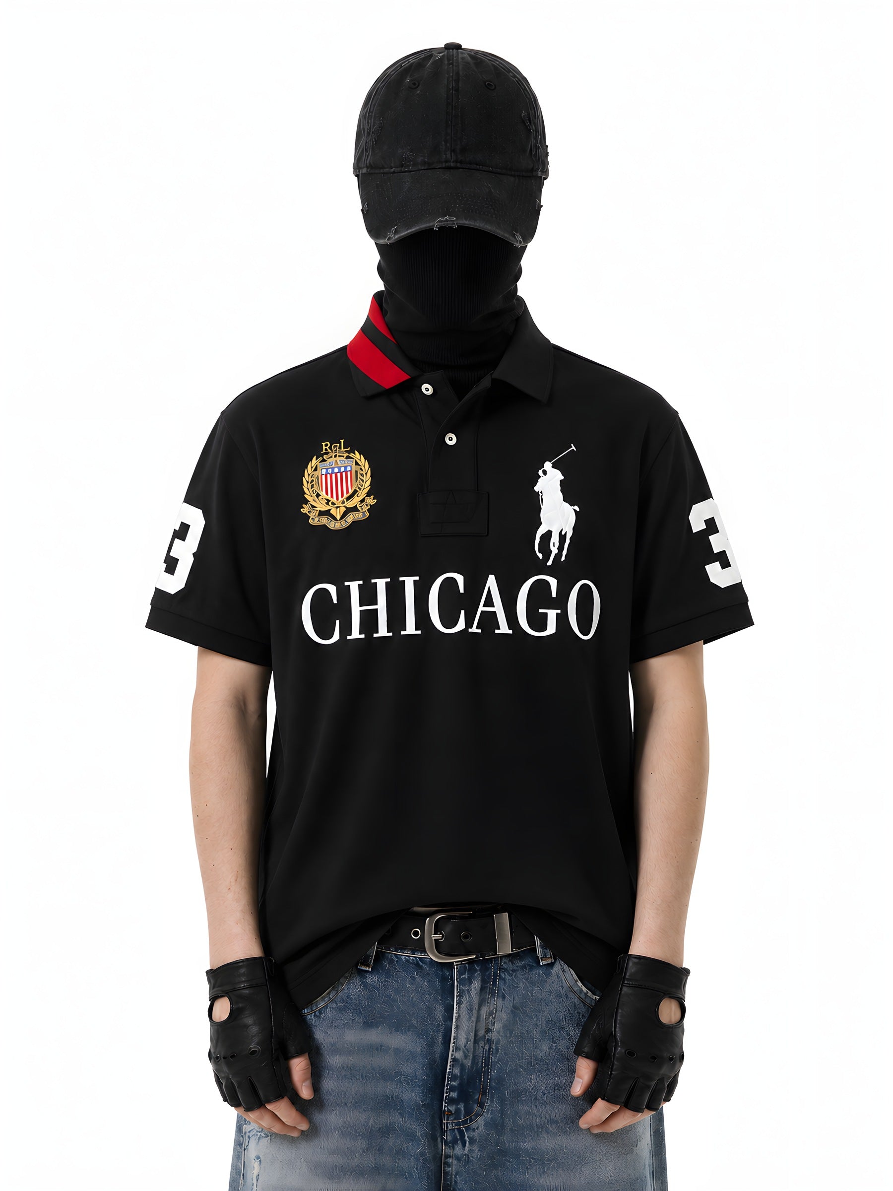 CHICAGO CREST POLO 着用