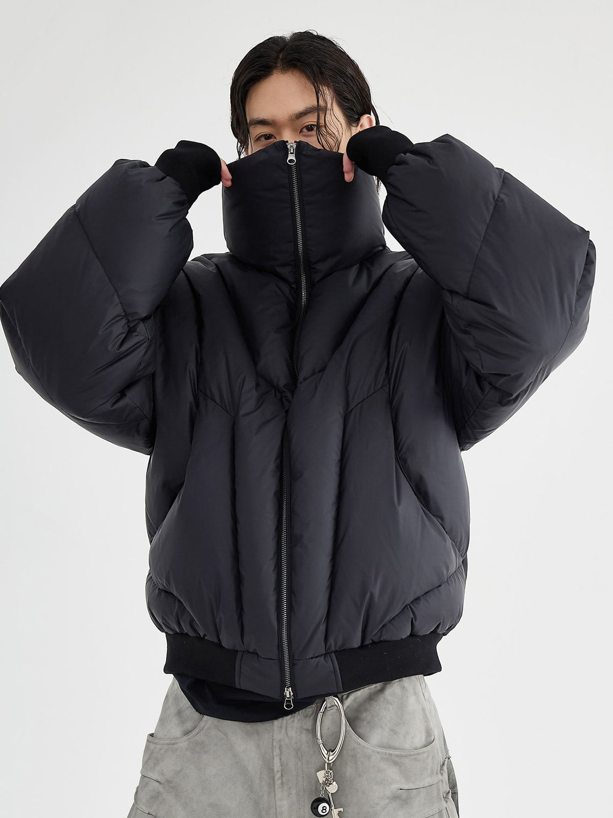 MIDNIGHT CROPPED PUFFER