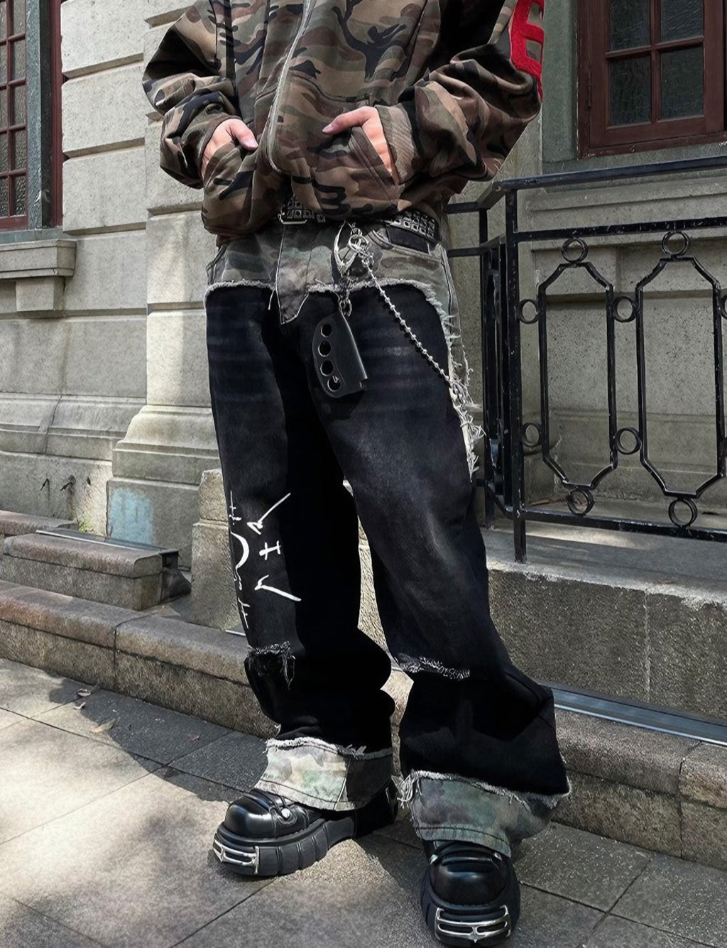 RAW FLAIR DENIM PANTS